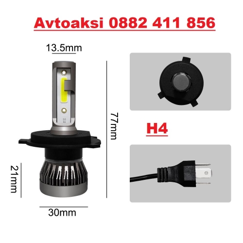Диодна крушка (LED крушка) 12V, H4 - YF99 - Image 2